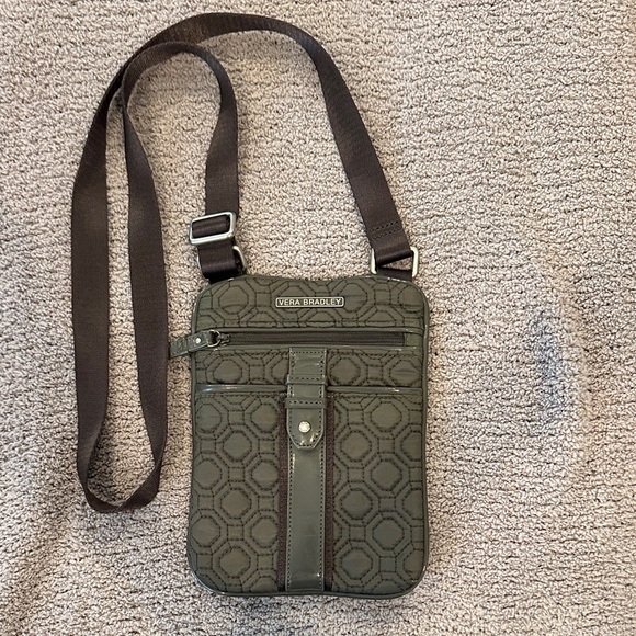 Vera Bradley Other - Vera Bradley Dark grey Quilted Crossbody Messenger